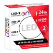 Светильник LightPhenomenON Downlightt LT-TP-DL-06-24W-6500K встраиваемый круглый Ф174 LED с выносным драйвером - Светильники - Светильники DOWNLIGHT - Магазин электротехнических товаров Проф Ток